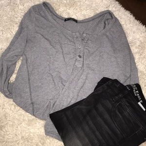 Brandy Melville grey cozy tee